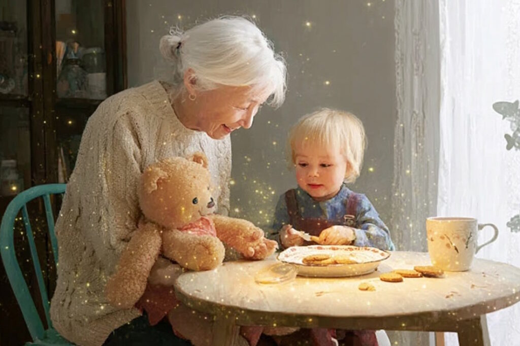 Зворушливе привітання з Днем народження онука від бабусі за столом