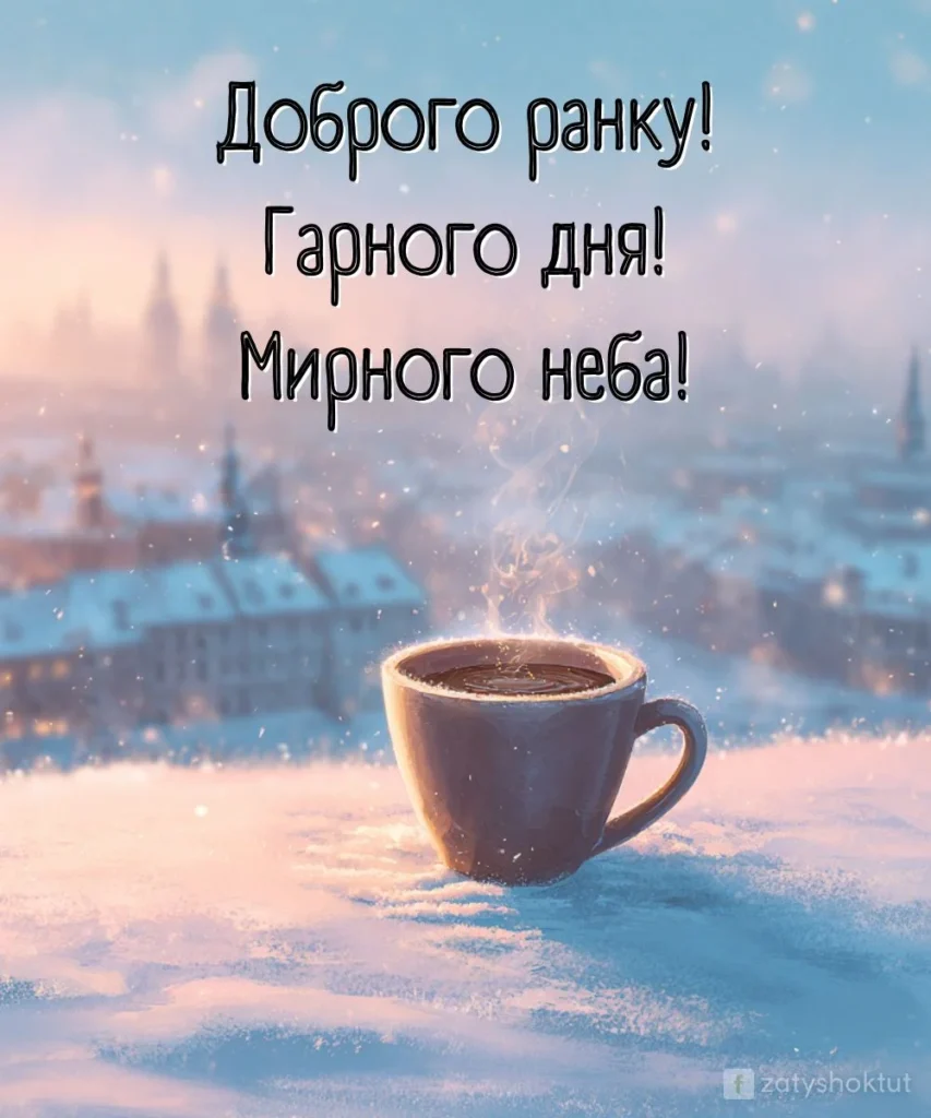 Чашка кави на снігу