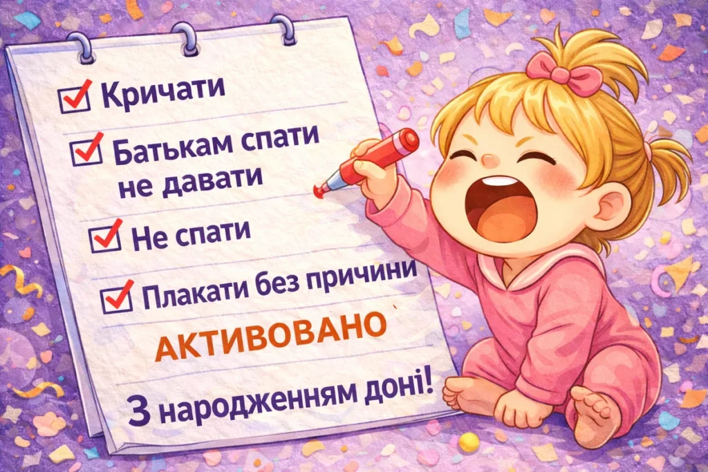 Немовля відмічає свої завдання