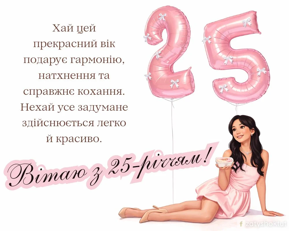 “Солодкі 25” дівчина з повітряними кульками