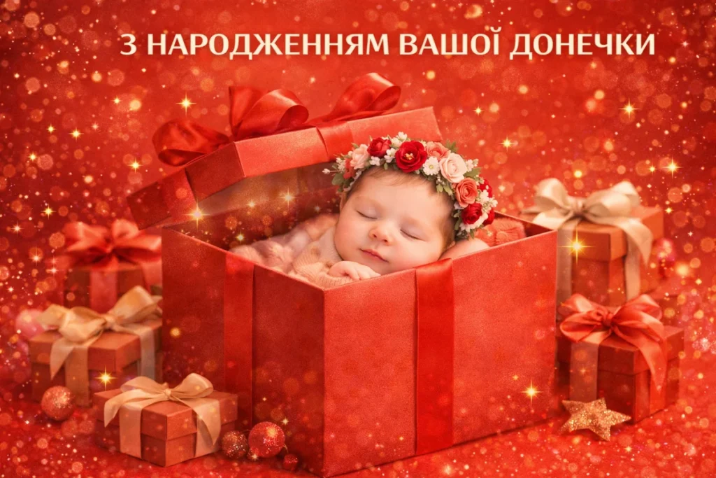 Подарунок в коробці - З народженням донечки