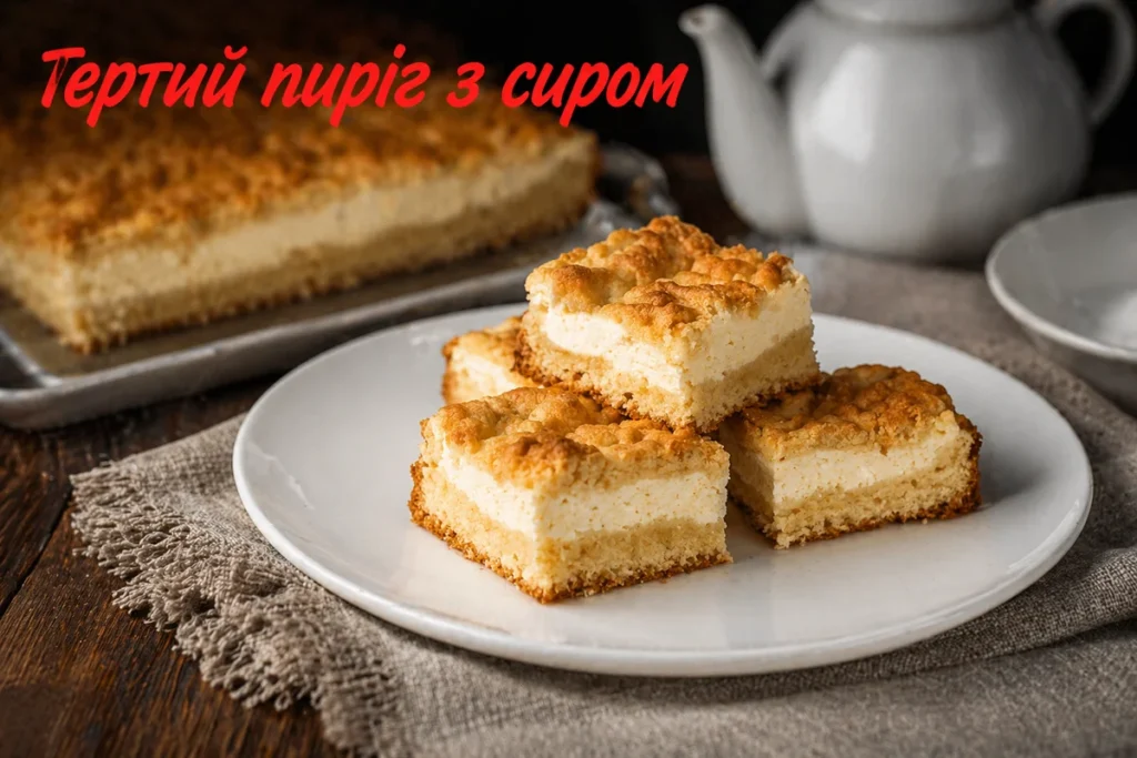 Ніжний тертий пиріг з сиром