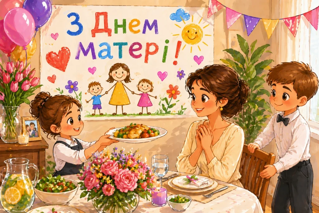 Діти вітають свою маму з Днем Матері