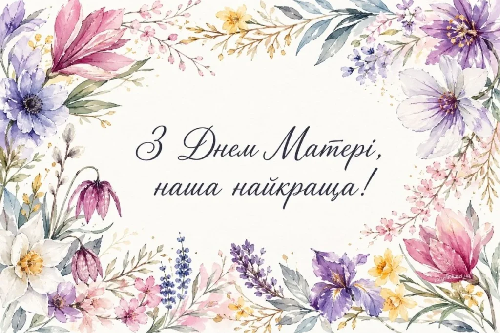 Акварельні квіти для мами