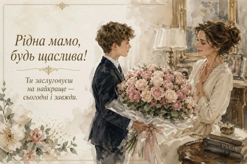 Квіти для мами від маленького джентельмена