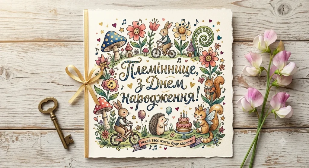 Вітальна листівка з Днем народження племінниці