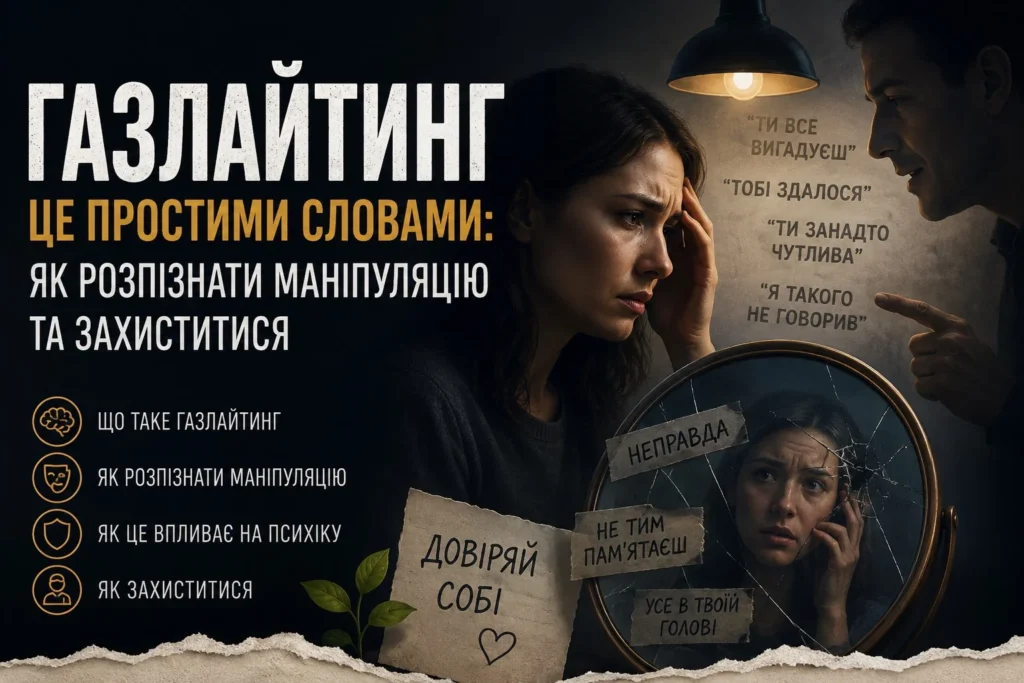 Газлайтинг – поняття, ознаки, механізми та способи позбутись токсичного впливу