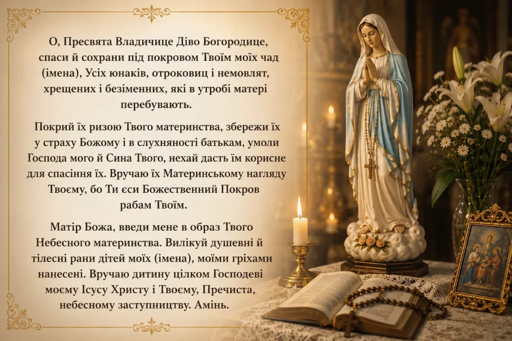 Молитва до Богородиці за дітей