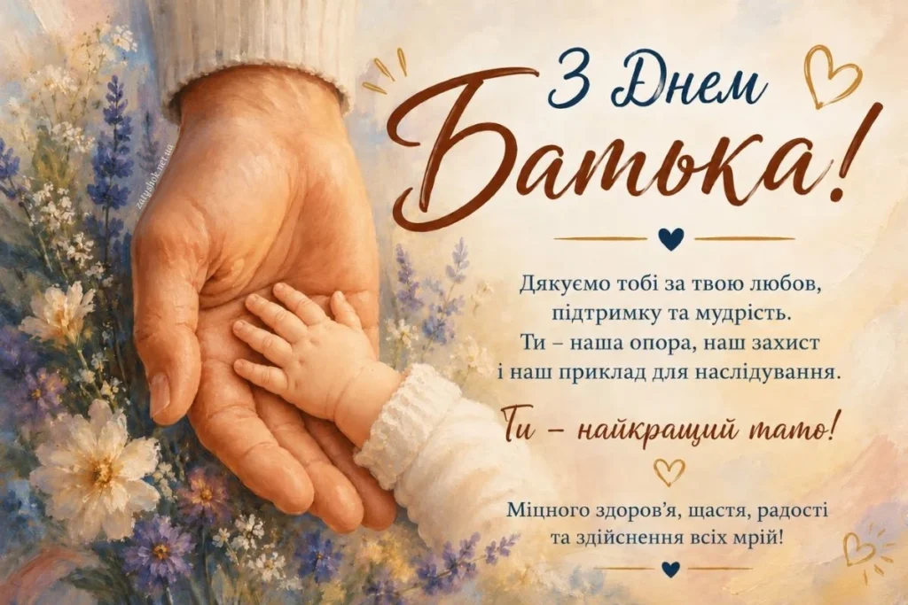 Маленька долонька в батьковій руці