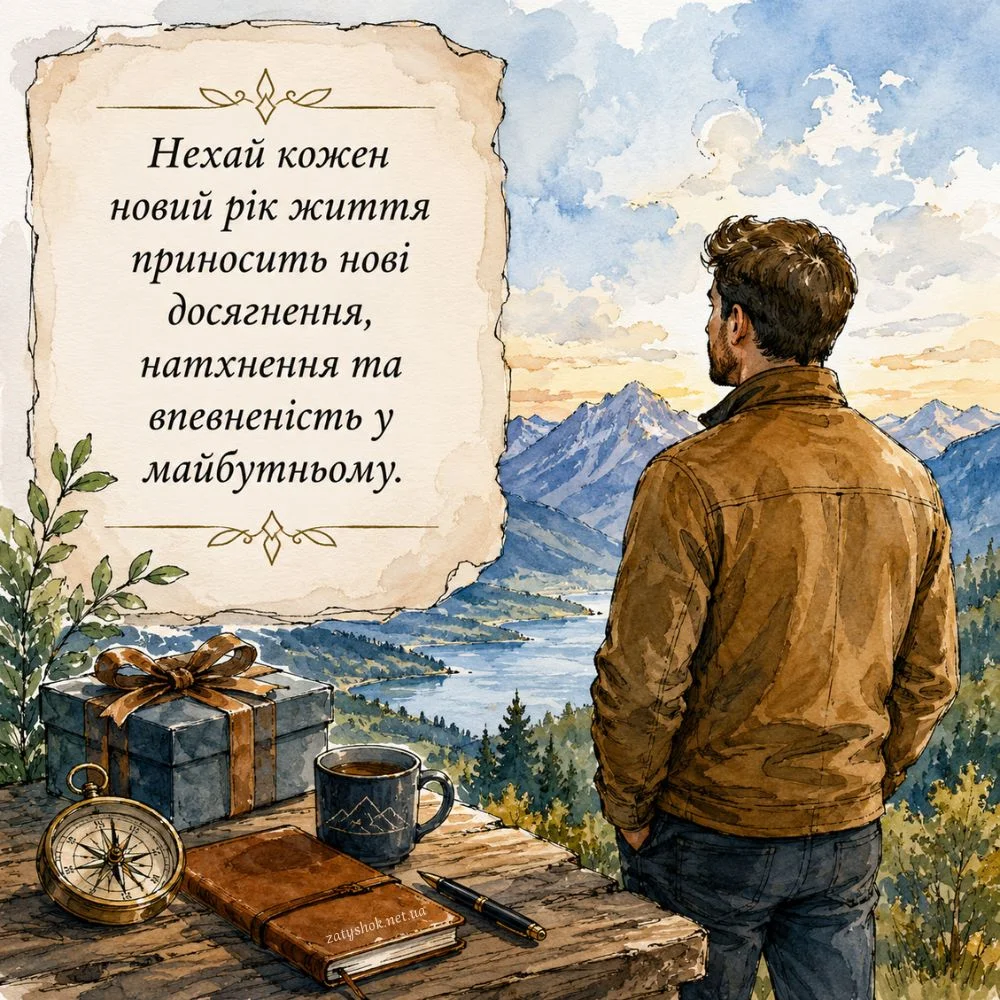 Чоловік стоїть і дивиться на гори