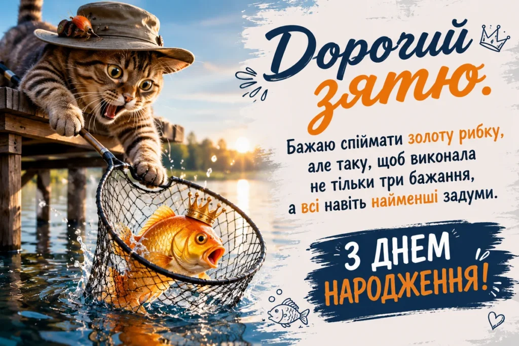 Котик ловить золоту рибку