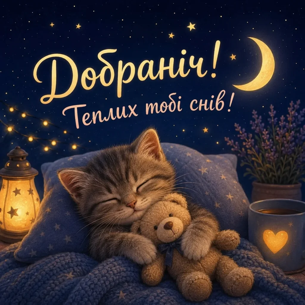 Кошеня з плюшевим ведмедиком