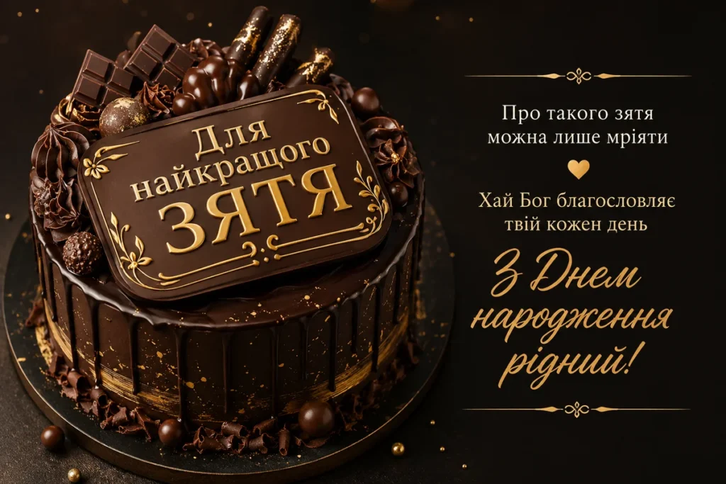 Шоколадний торт для найкращого зятя