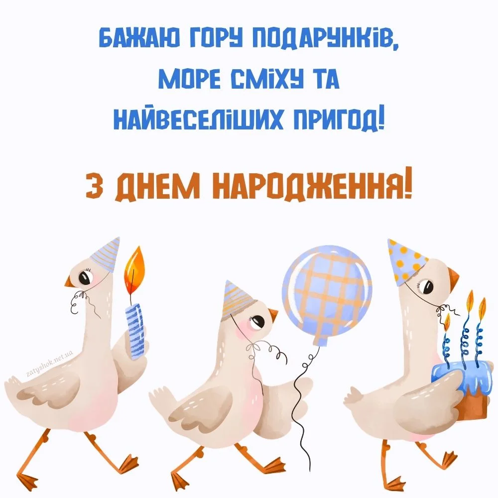 Вітання від гусей найкращій дитині у світі