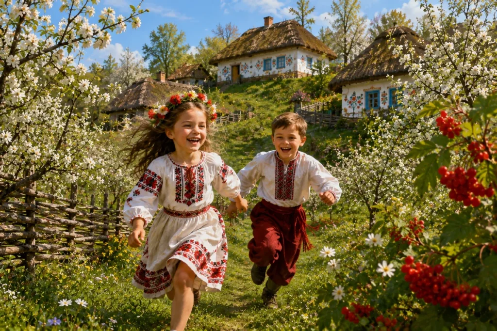 Діти у вишиванках граються в садочку