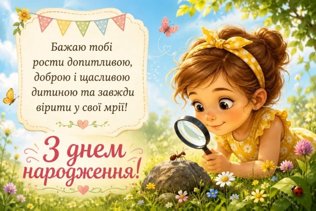Дівчинка досліджує світ