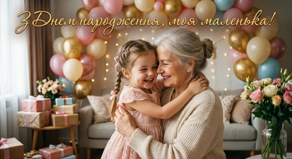 Бабуся вітає онучку з Днем народження